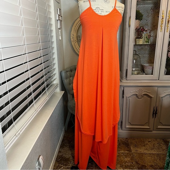 Pants - Elegant Orange summer vacation pant set
